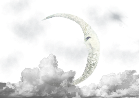Crescent Moon Face Art