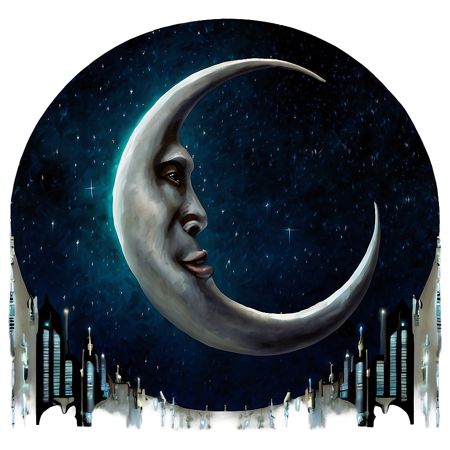 Crescent Moon Fantasy Art Png 05212024