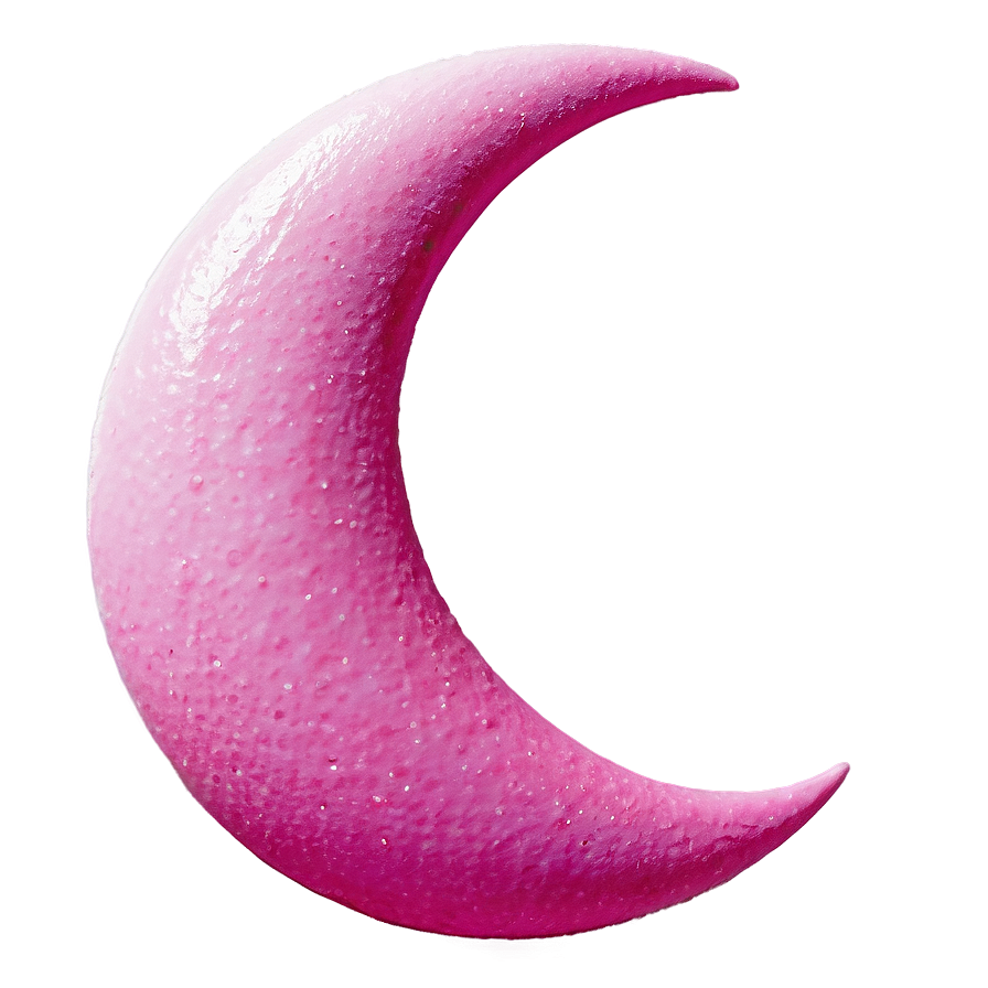 Crescent Moon In Dreamy Pink Png 05212024
