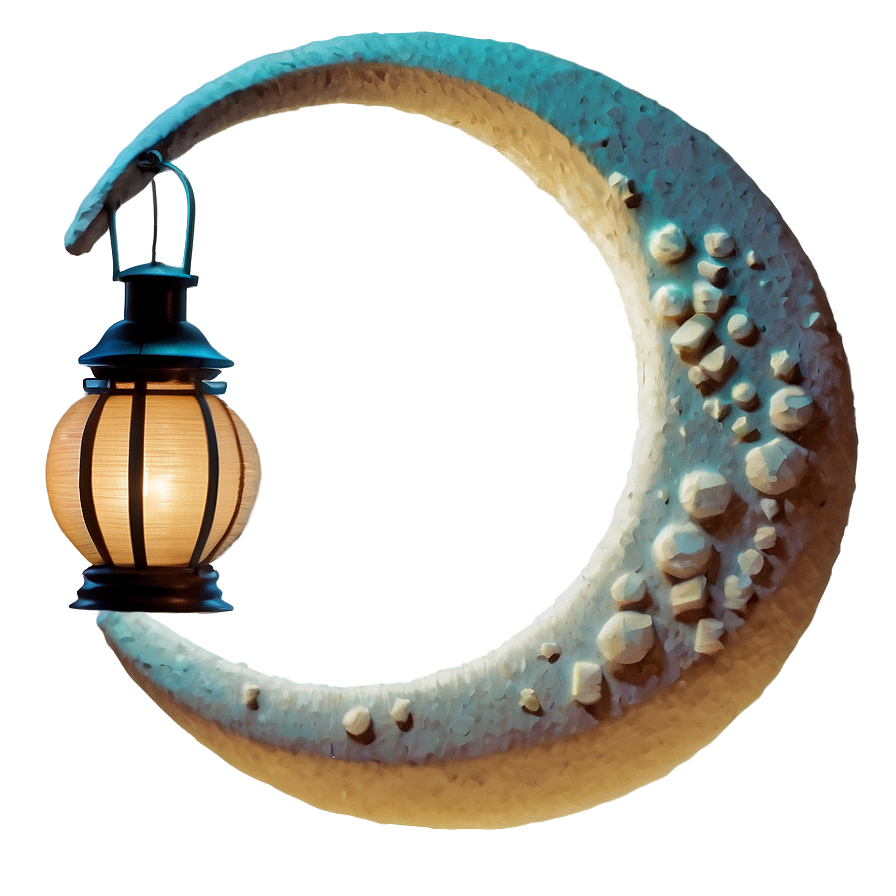 Crescent Moon With Lanterns Png 56