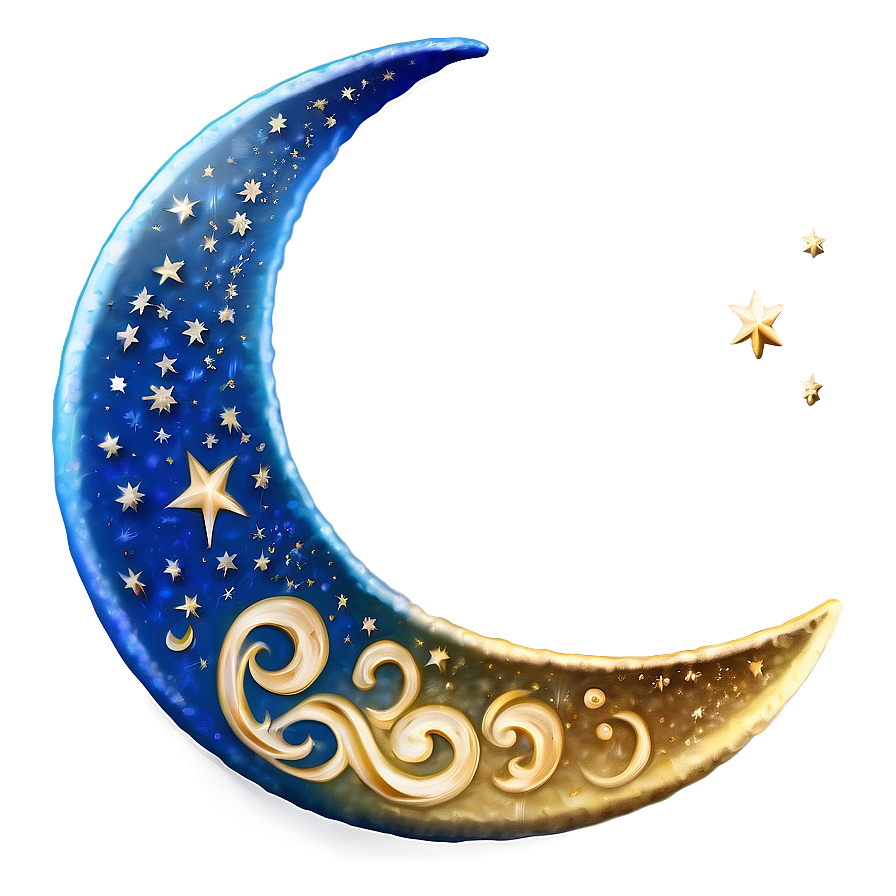 Crescent Moon With Zodiac Sign Png Yhb