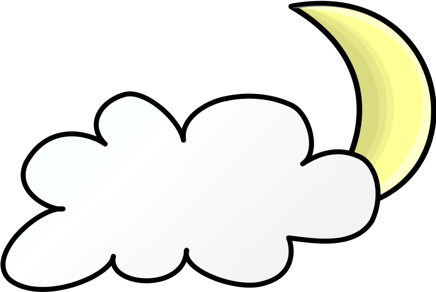 Crescent Moonand Cloud