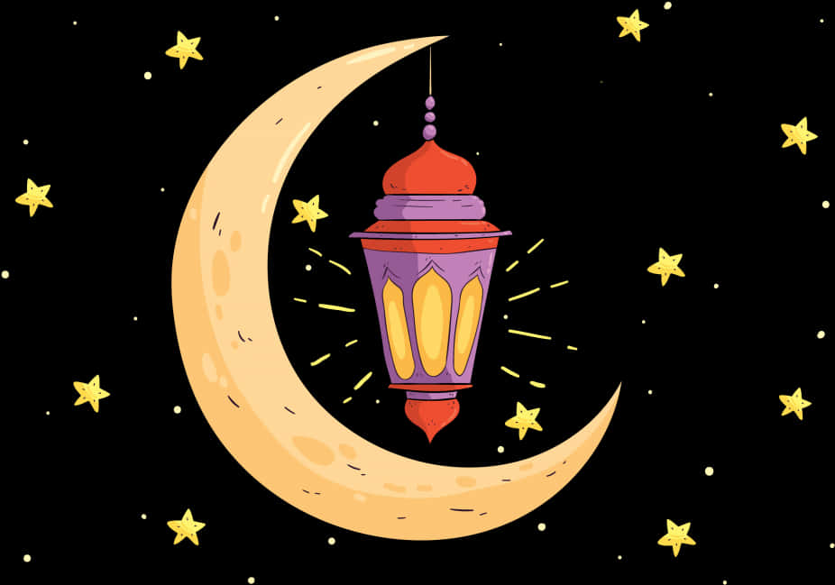Crescent Moonand Lantern