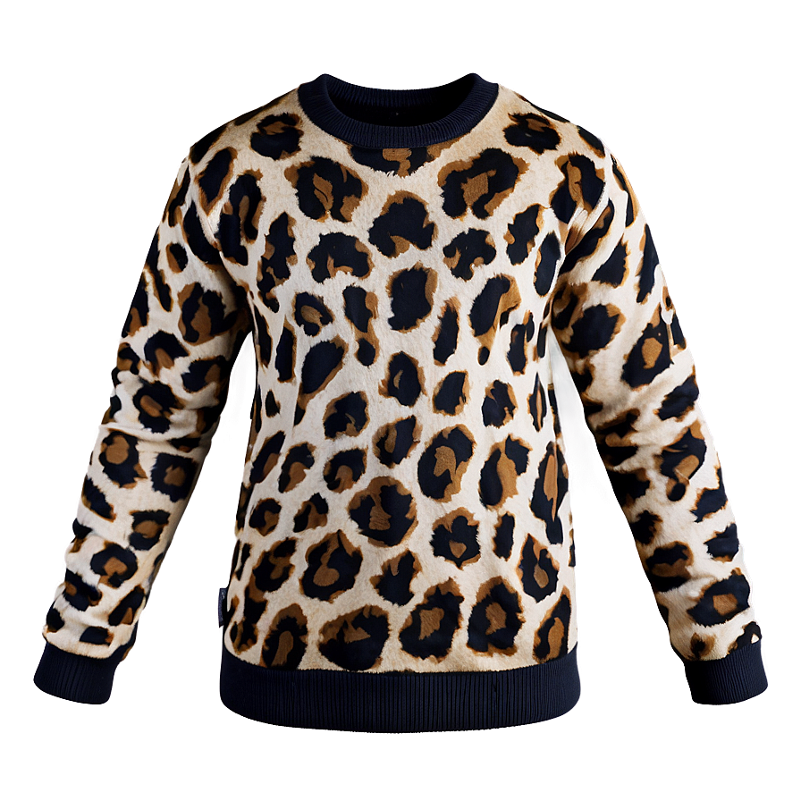 Crewneck Jumper With Animal Print Png 79