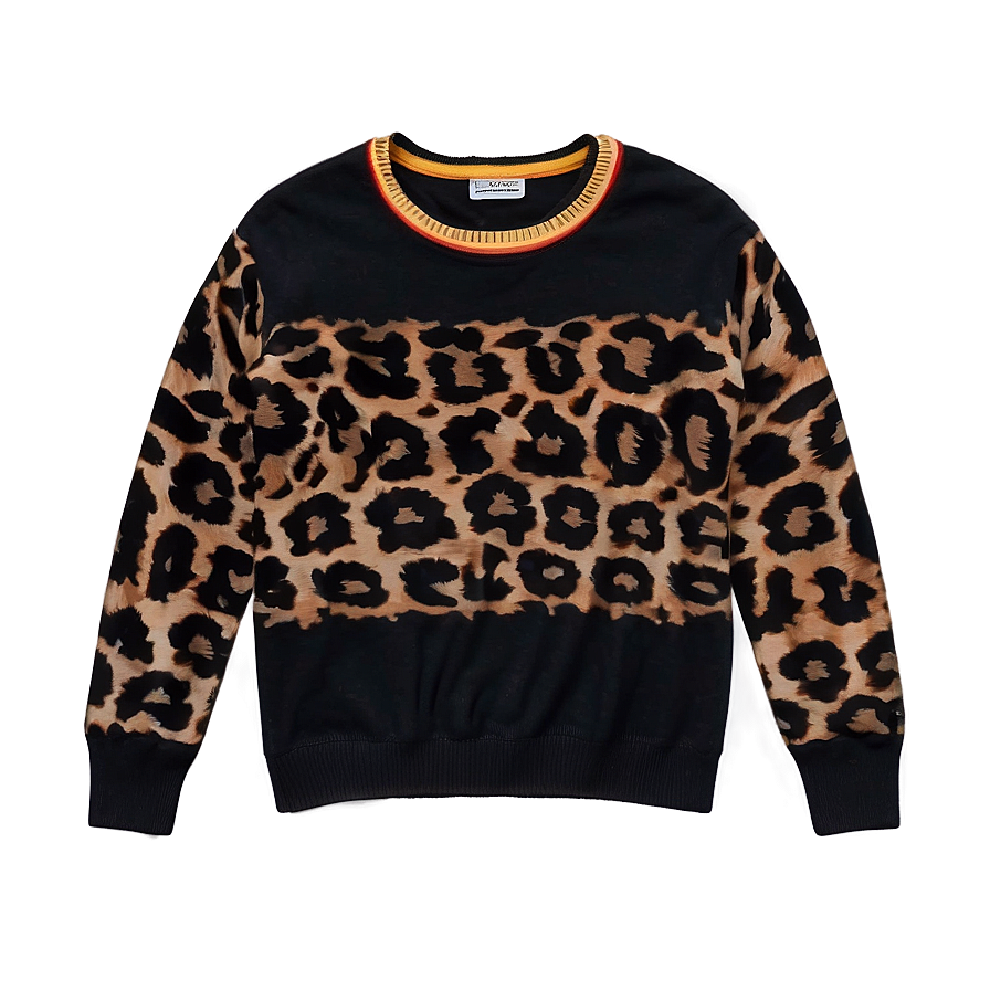 Crewneck Jumper With Animal Print Png Ygf22