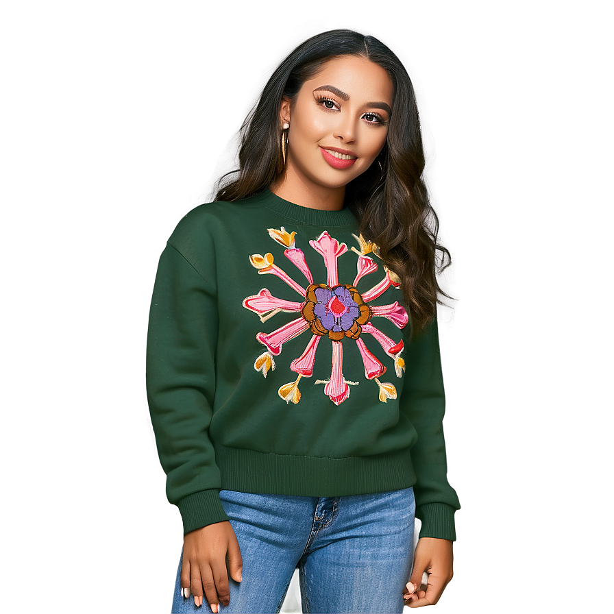 Crewneck Jumper With Embroidery Png Bvy