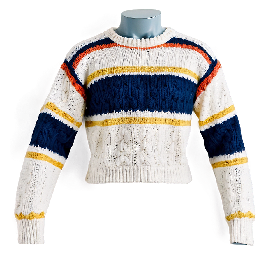 Crewneck Sweater With Stripes Png Eni