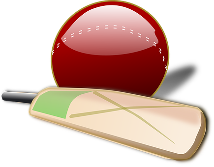 Cricket Balland Bat Illustration