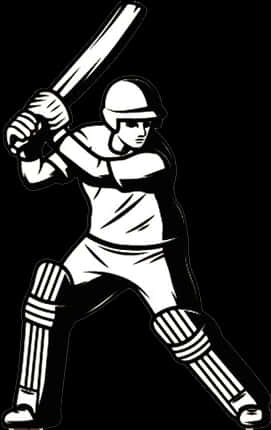 Cricket Batsman Ready Position Vector