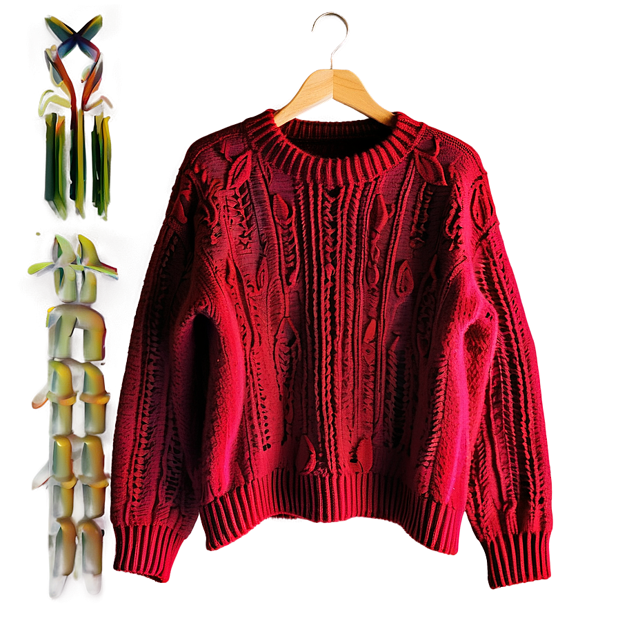 Crimson Red Sweater Png Krl35