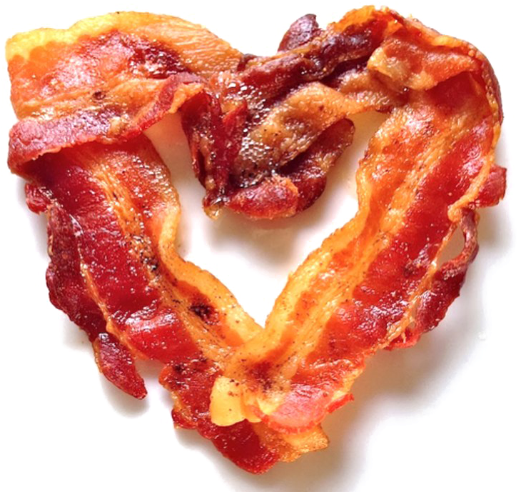 Crispy Bacon Love Heart