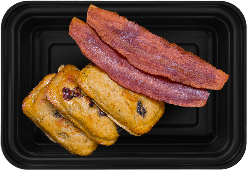 Crispy Baconand Raisin Bread Slices