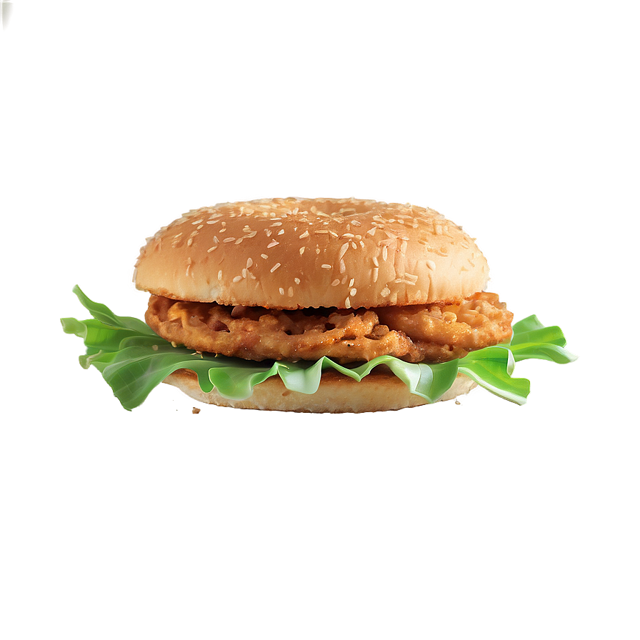 Crispy Onion Ring Burger Png Pfy89