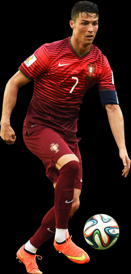 Cristiano Ronaldo Portugal Action Shot