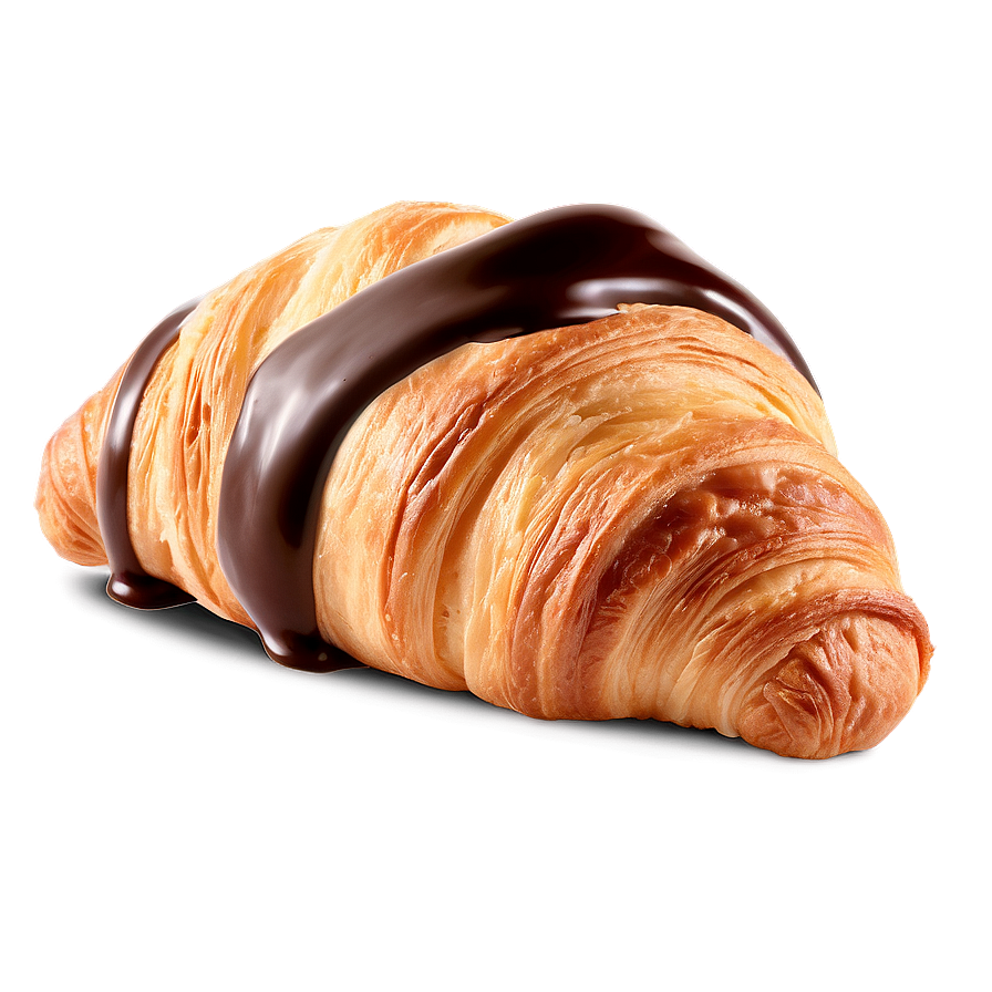 Croissant With Chocolate Spread Png 24