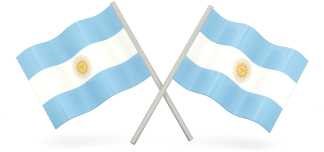 Crossed Argentinian Flags Illustration