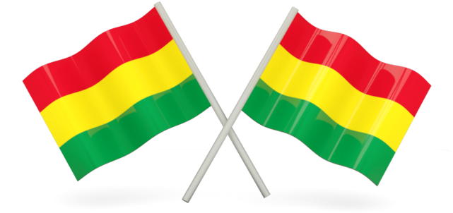 Crossed Bolivian Flags