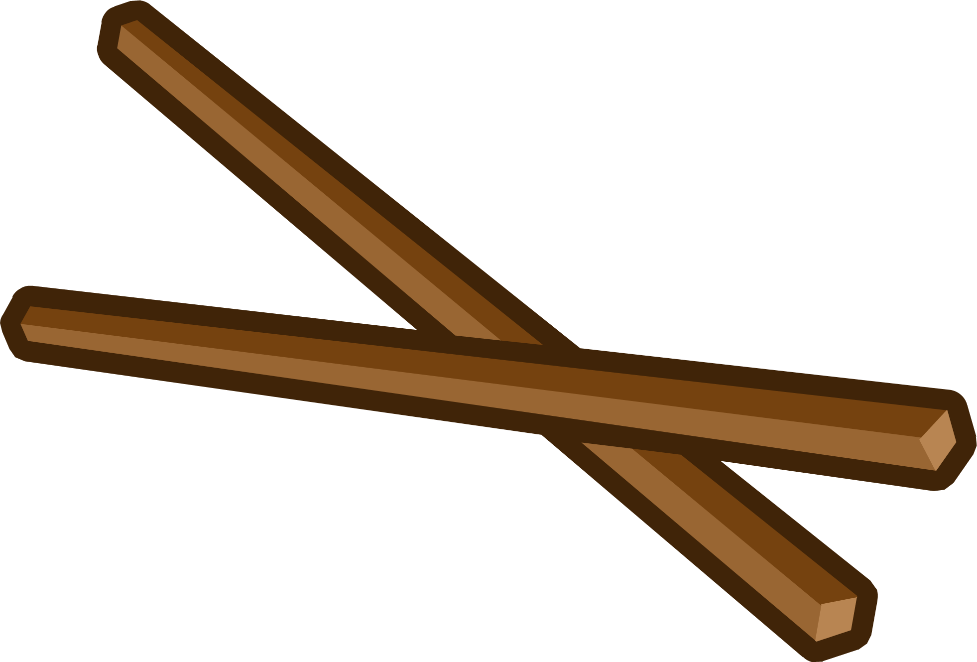 Crossed Brown Chopsticks