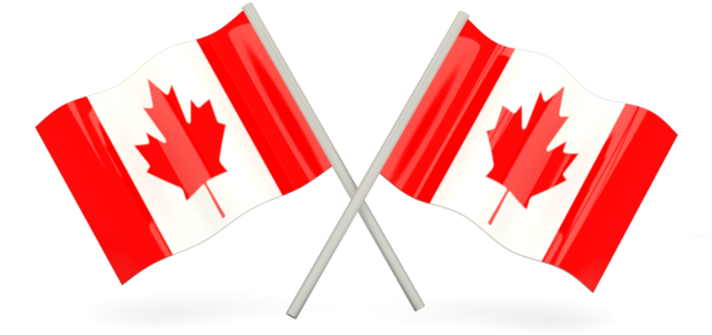 Crossed Canadian Flags