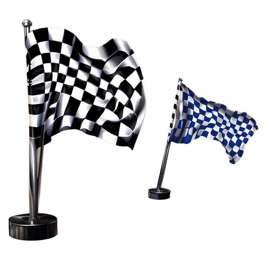 Crossed Checkered Flags Racing Png 56