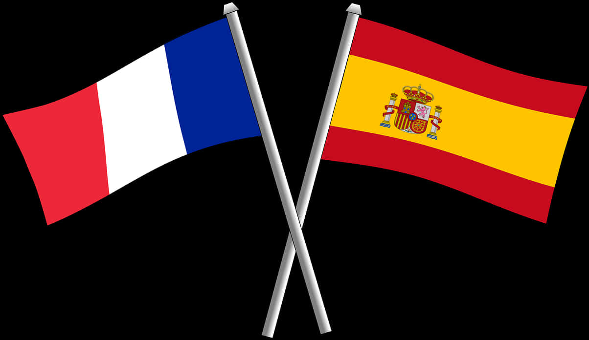 Crossed Flagsof Franceand Spain