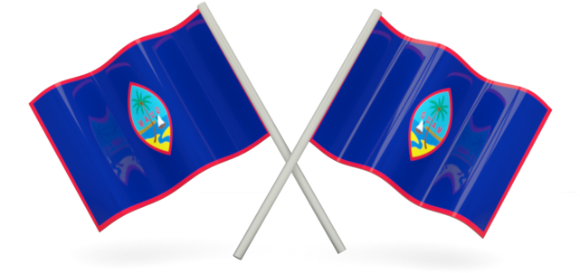 Crossed Guam Flags