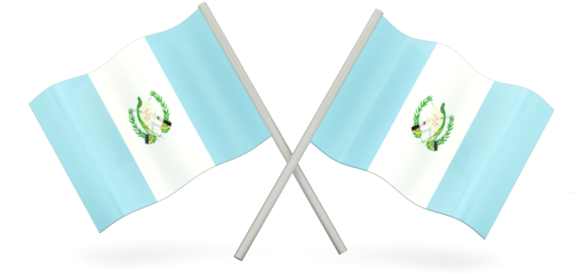 Crossed Guatemalan Flags