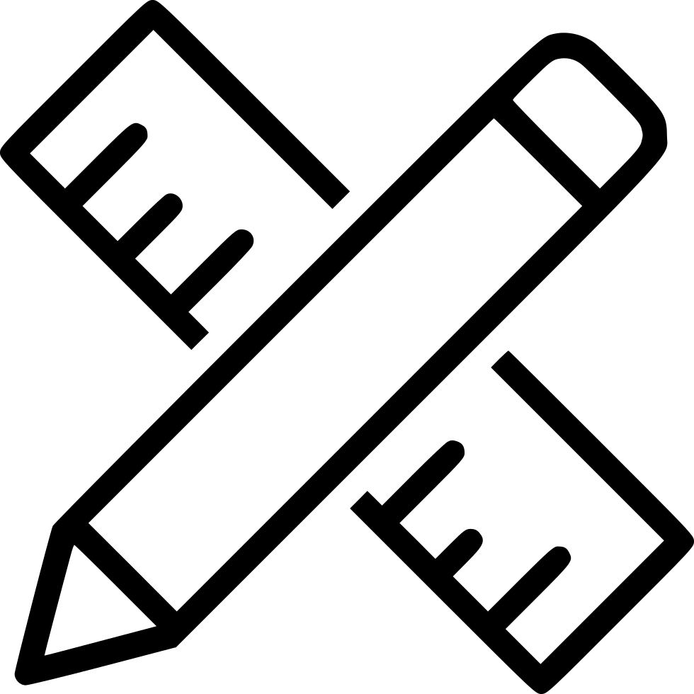 Crossed Pencil Ruler Clipart.png