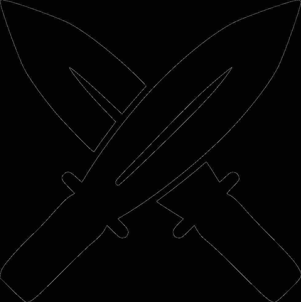 Crossed Swords Black Silhouette