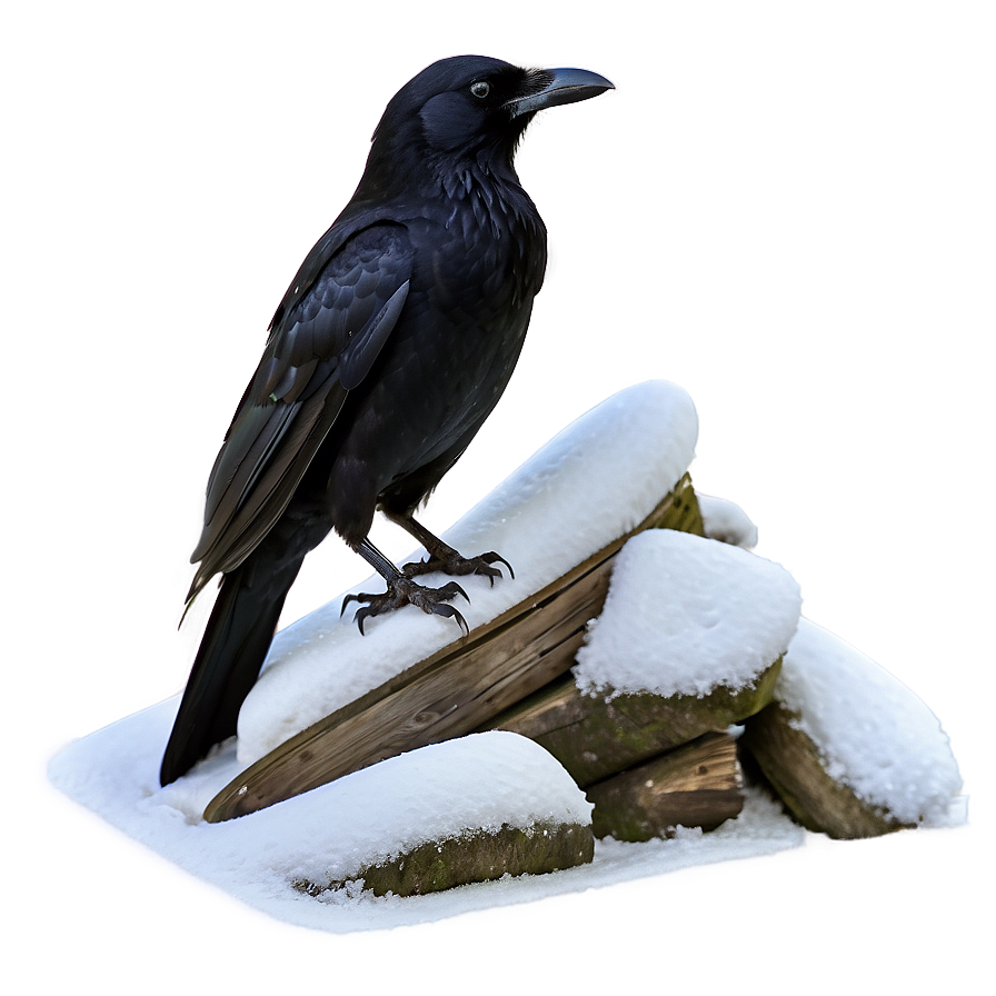 Crow In Snow Png 98