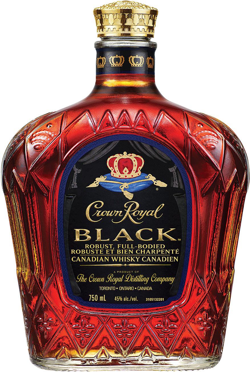 Crown Royal Black Canadian Whisky Bottle