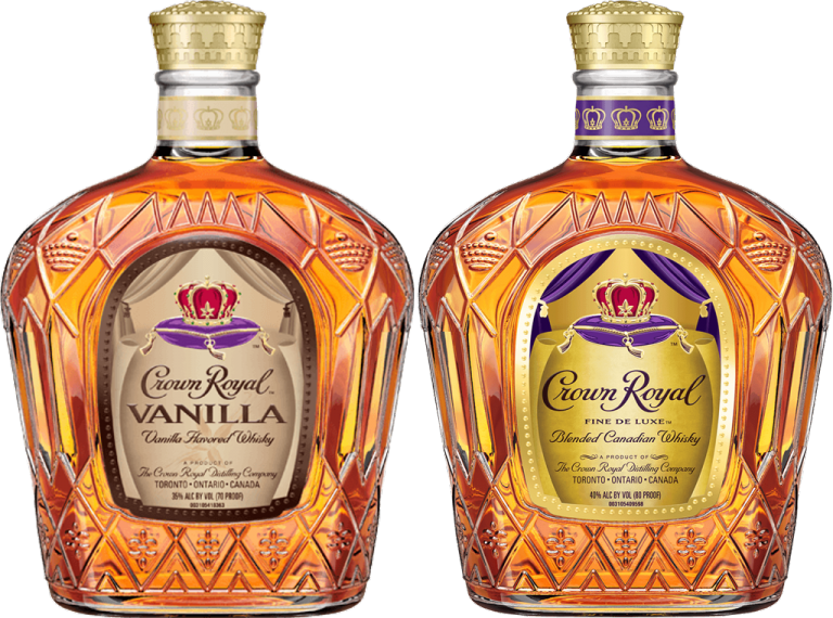 Crown Royal Vanillaand Deluxe Whisky Bottles