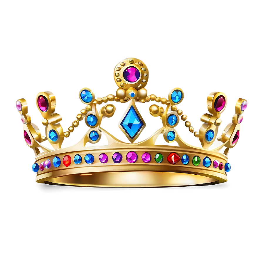 Crown Vector With Gems Png 06262024