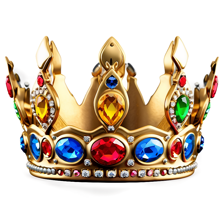 Crown With Golden Jewels Png 3