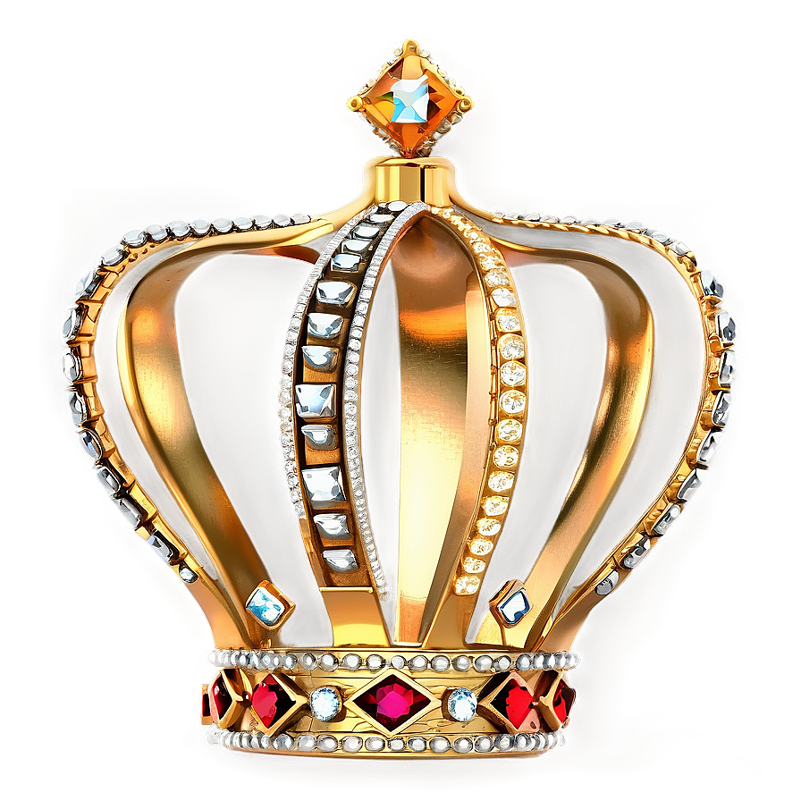 Crown With Golden Jewels Png Fwu