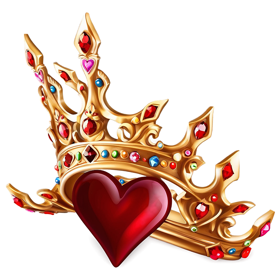 Crown With Heart Png Ywe