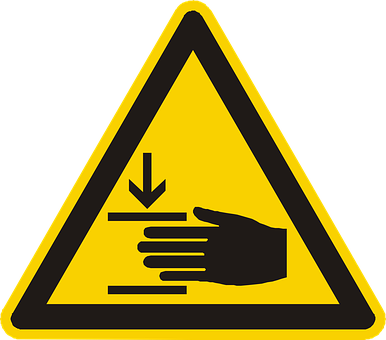 Crushing Hazard Safety Sign