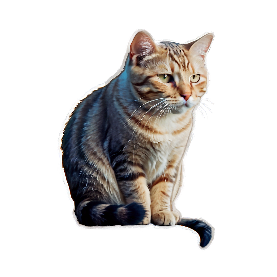 Crying Cat Sticker Design Png 06132024