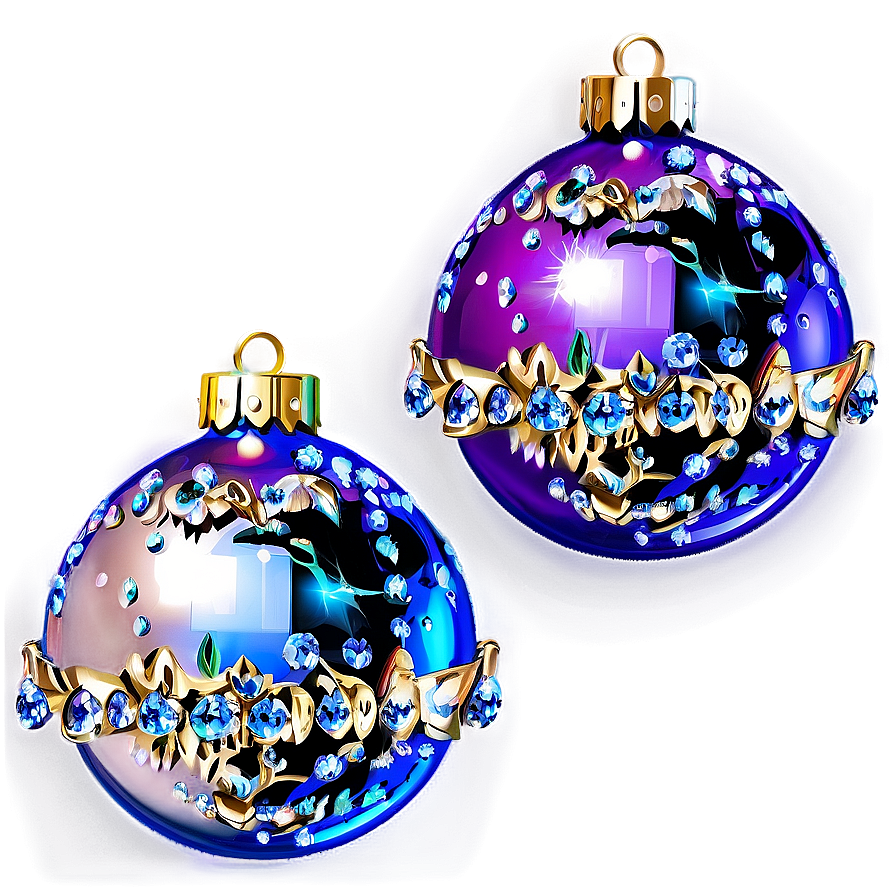 Crystal Christmas Ornaments Png Prl