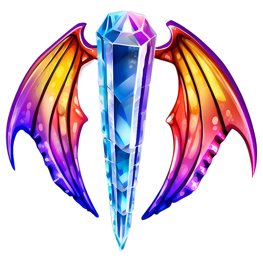 Crystal Dragon Wings Drawing Png 30