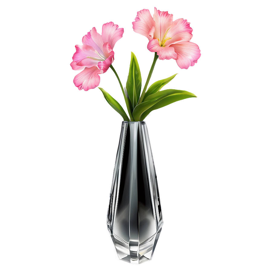 Crystal Flower Vase Png Pgd37