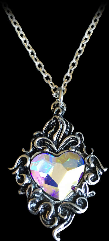 Crystal Heart Pendant Necklace