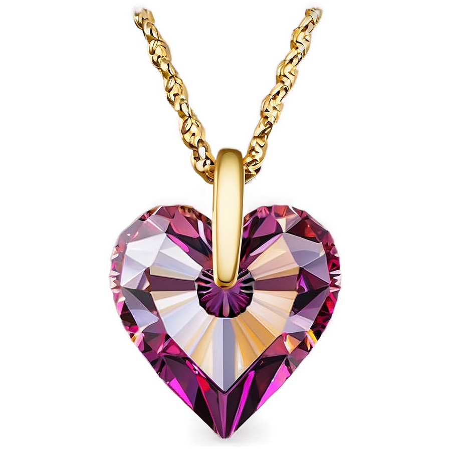 Crystal Heart Pendant Png Hpj