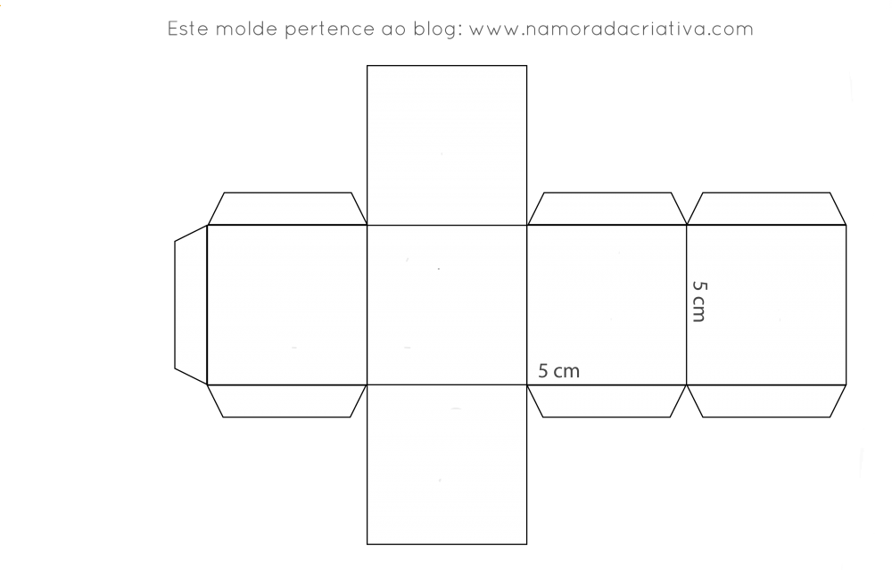 Cube Template5cm Dimensions