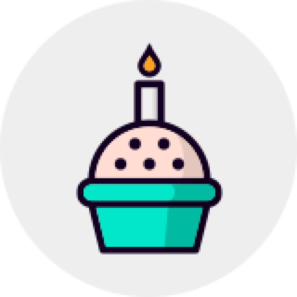 Cupcake Candle Icon