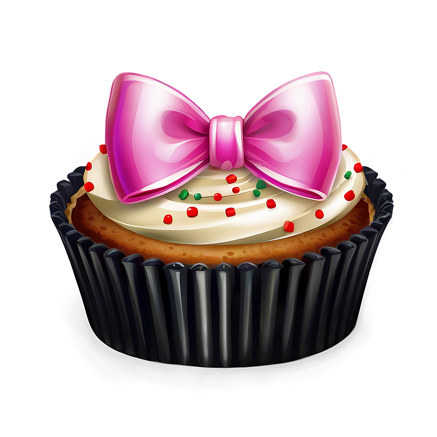 Cupcake With Bow Png 05032024