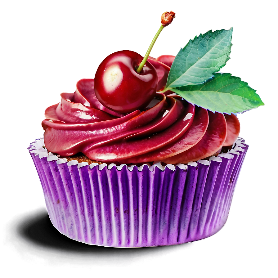 Cupcake With Cherry Png 05032024