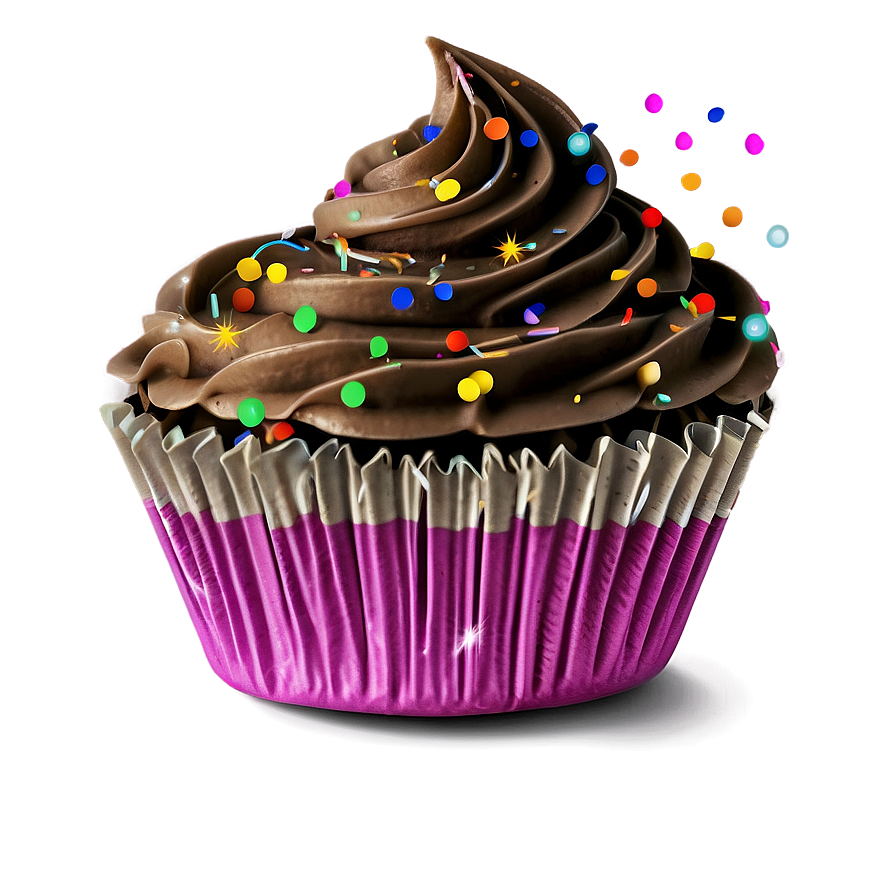 Cupcake With Confetti Png Bth