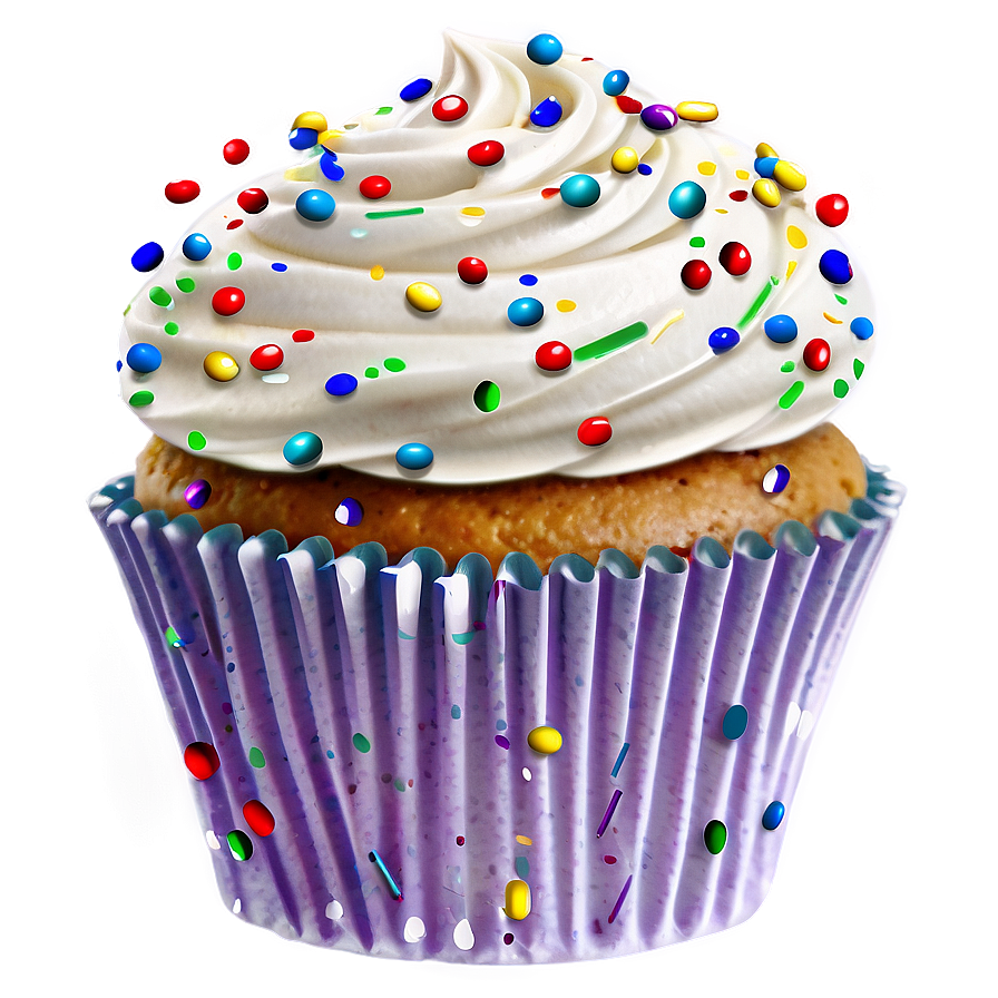 Cupcake With Confetti Png Cgb65