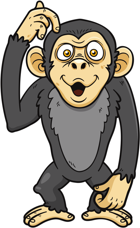 Curious_ Cartoon_ Monkey_ Vector